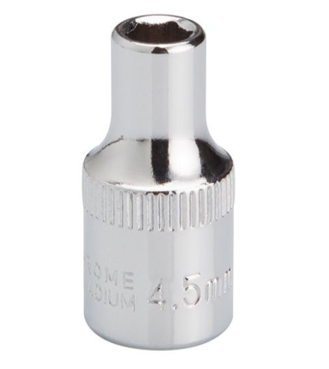 головка торцевая шестигранная 1/4"  4,5 мм CrV ET-0433 - зображення 2