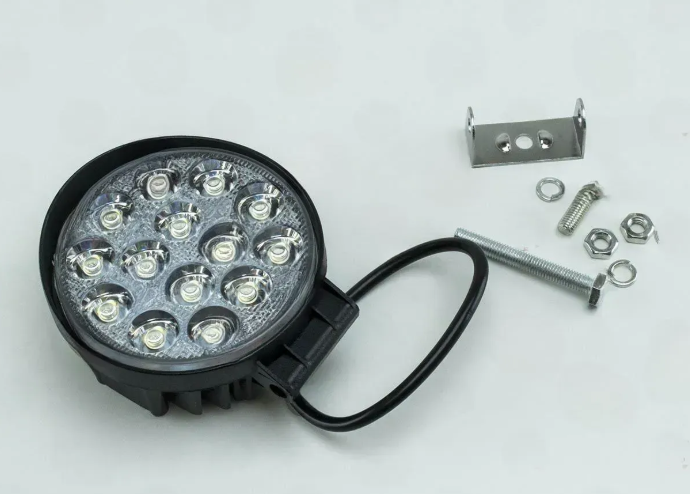 фара дополнительная LED  круглая 110х55 (Дм/Ш) 42W дальний 3535 27T-42W/55/S - зображення 1