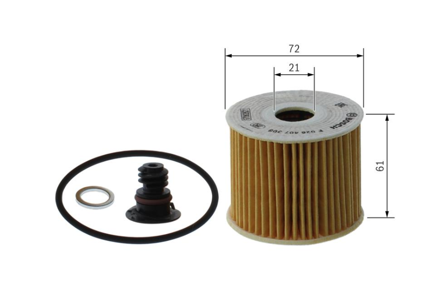 фильтр масл. Hyundai Tucson 1,6CRDi 18->, KIA (BOSCH)