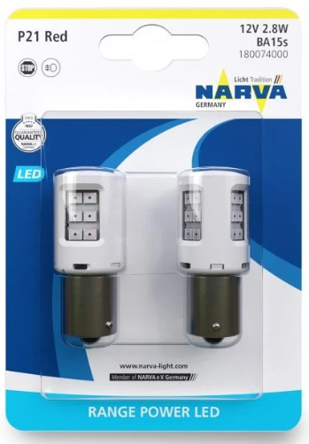 Лампа светодиодная А 12-21 RED Led 2.7W