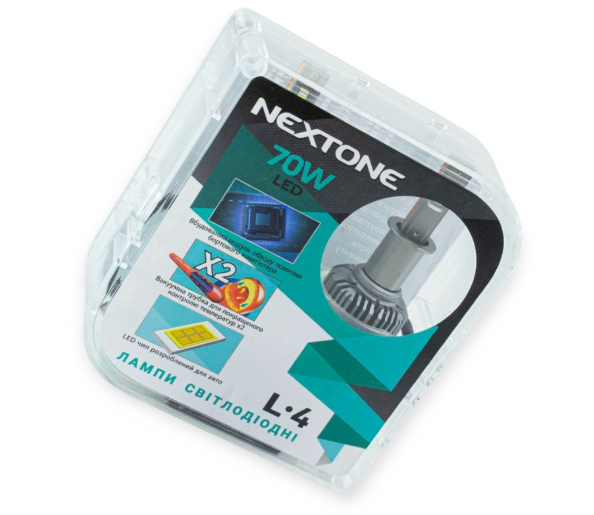 лампа LED H3 12V Nextone L4 65W 6000K 18000L радиатор+вентилятор+ обманка