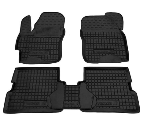 коврики салона Mazda 3 I 2003-2009 борт 2,5см, с перемычкой