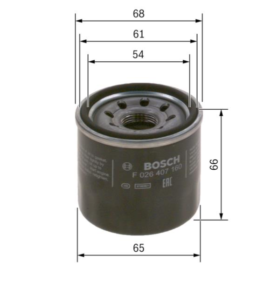 Масляний фільтр F 026 407 160 - зображення 2