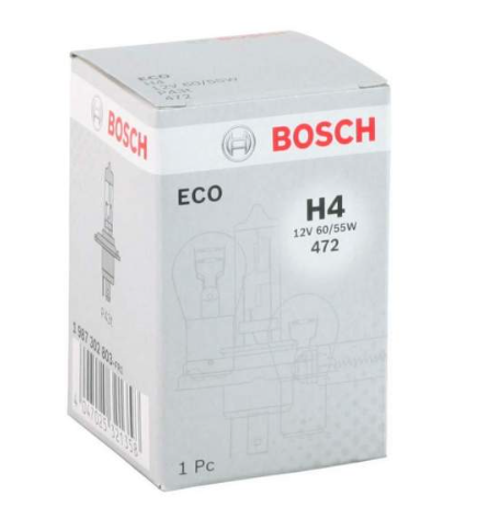 лампа H4 12V 60/55 (43) BOSCH ECO коробка