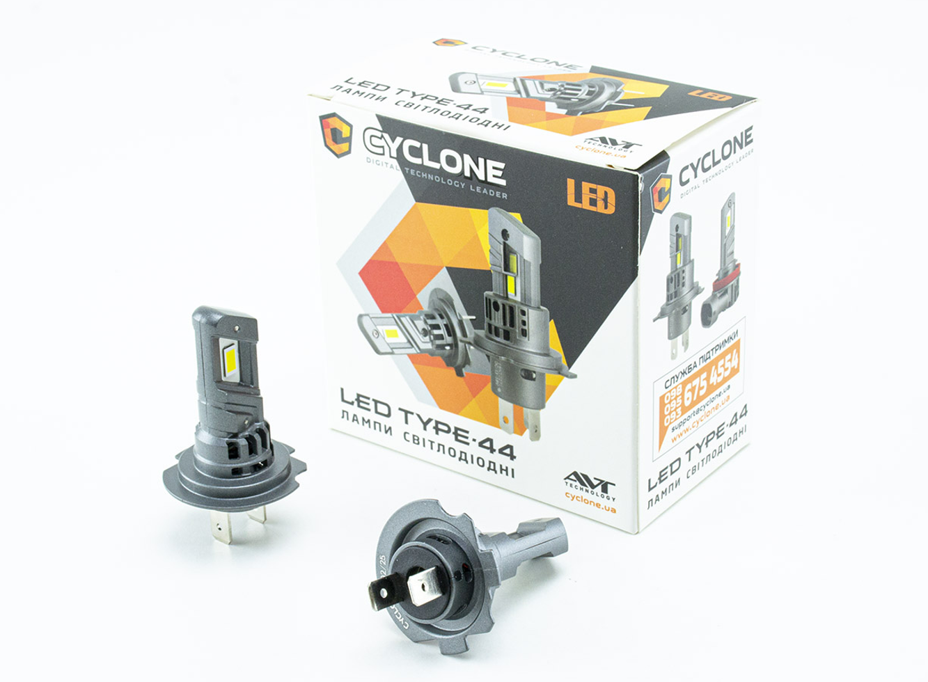 лампа LED H7 12V  25W Type 44 5000K 6700L радиатор