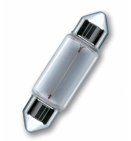 лампа AC салона 12V10W 11*41mm SV8,5 OSRAM  (пара) 6411-02B - зображення 2