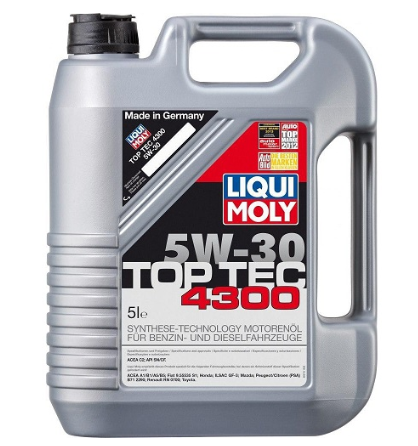 масло Liqui Moly 5W-30 Top Tec 4300 C2 (Peugeot,Citroen) 5Л