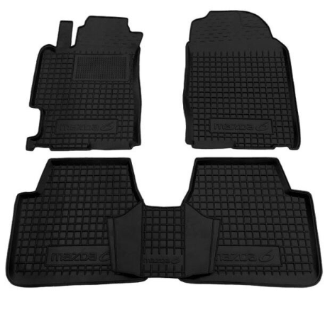 коврики салона Mazda 6 I 2003-2008 борт 2,5см, с перемычкой