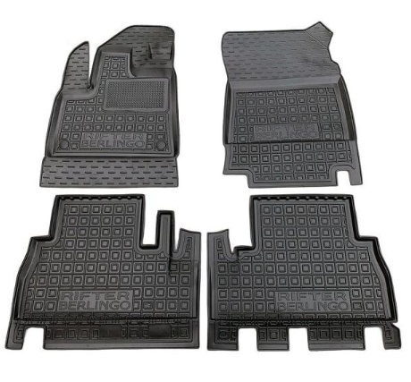 коврики салона Citroen Berlingo III 2019-> №1 c подлокотником борт 2,5см