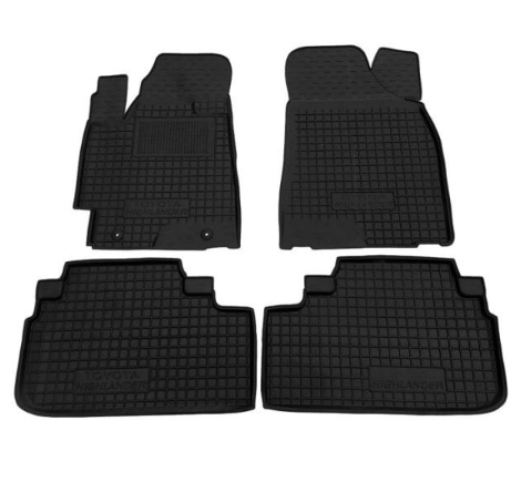 коврики салона Toyota Highlander 2008-2014 борт 2,5см, с перемычкой