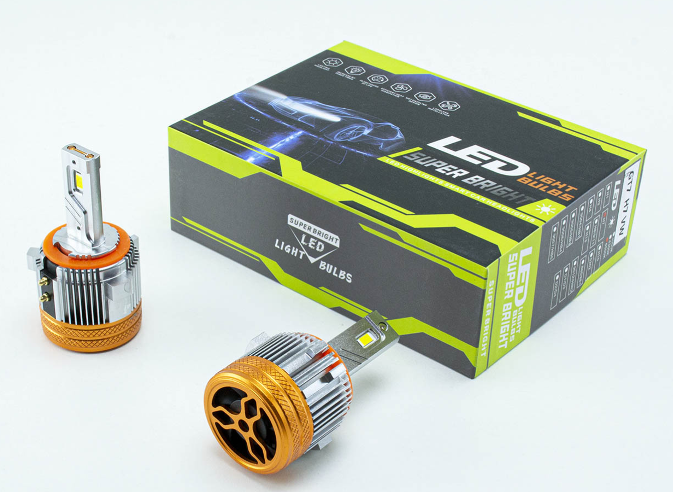 лампа LED H7 12V-24V 40W GT7 6500K 15000L радіатор з вентилятом. VOLKSWAGEN