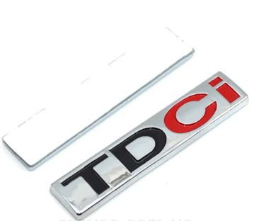 эмблема багажника "TDСI" (2 красные буквы) 83x17мм FOR1030 - зображення 2