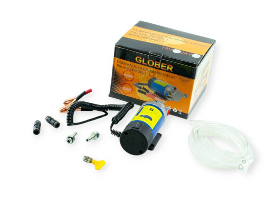 насос для перекачки/откачки масла из картера помповый  24В/ 4л/мин/100Вт/штуцер 8мм/2 шланга