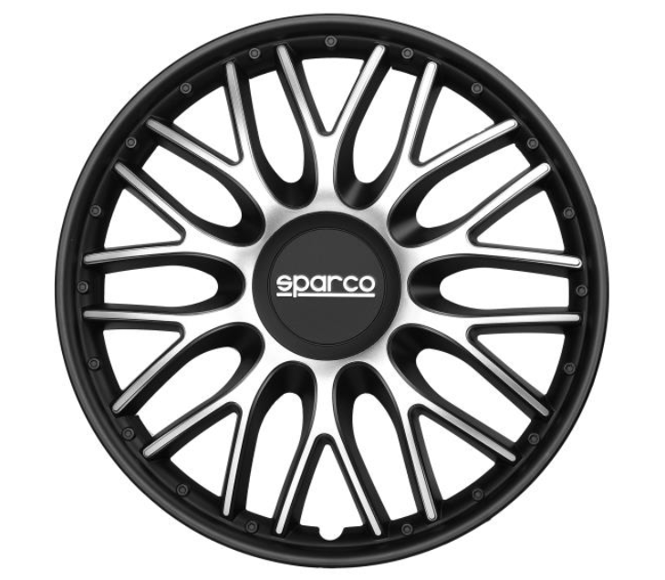 Колісні ковпаки SPARCO ROMA 14 "комплект 4шт, сріблясті / чорні
