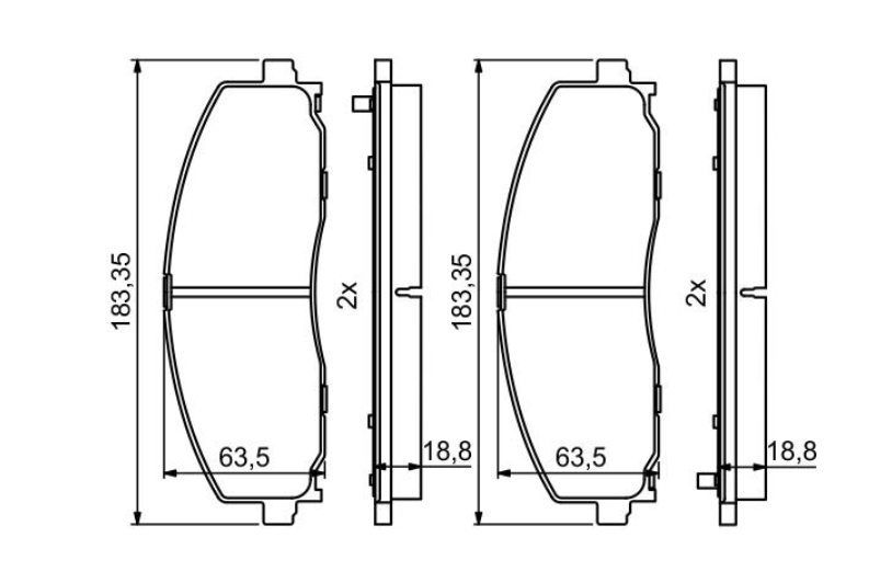 Гальмівні колодки дискові 0986494769 - зображення 3