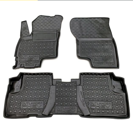 коврики салона Mitsubishi Outlander PHEV 2017-> (Hybrid) борт 2,5см, с перемычкой