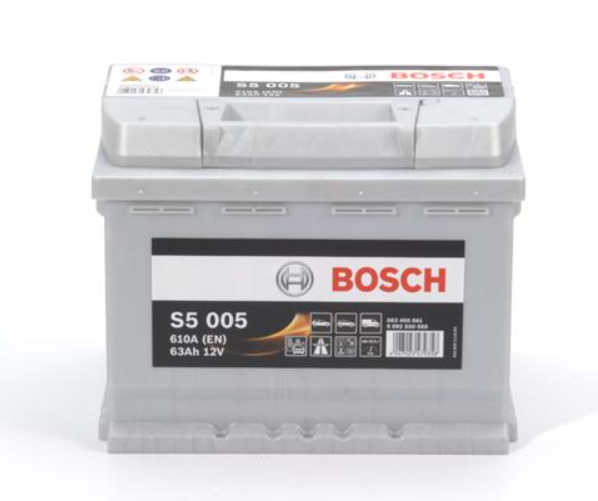 Аккумулятор Bosch S5 Silver Plus 63Ah, EN610 правый "+" 242x175x190 (ДхШхВ)