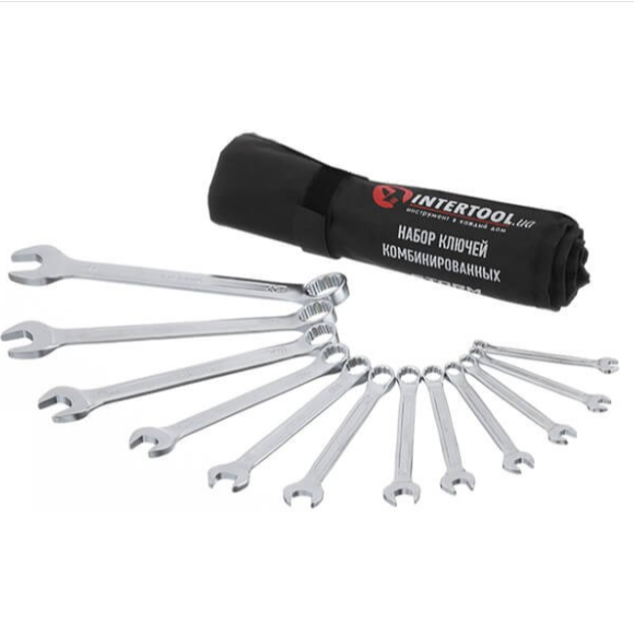 набор ключей рожково-накидных  6-22 мм 12 шт (ткан. чехол) CrV Storm