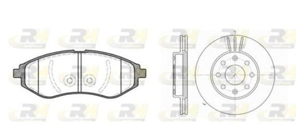 Гальмівний комплект (Диски RH 6655.10 + Колодки RH 2986.00)