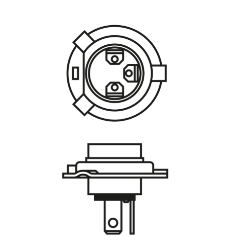 лампа H4 12V 60/55 (43) BOSCH +50% 1987302049 - зображення 2