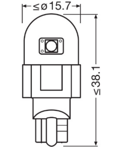 лампа БЦ 12V 16W W2.1х9.5d OSRAM WHITE LED 921DWP-02B - зображення 3