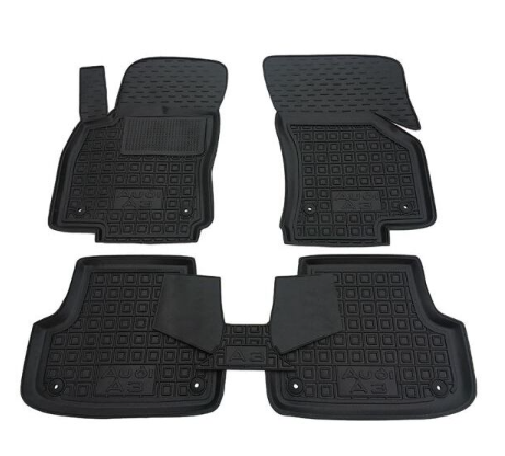 коврики салона Audi A3 2012-2020  борт 2,5см, с перемычкой