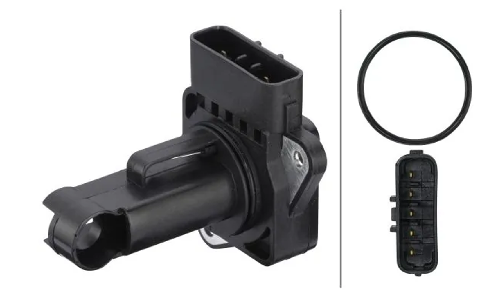 расходомер воздуха Mazda 323, 6, CX7, Mitsubishi L200, Pajero 2.0-2.5D 05->  (HELLA)