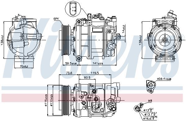 Компрессор AI A 4/S 4(00-)1.6 и 16V(+)[OE 8E0.260.805 F]
