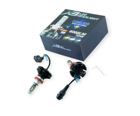 лампа LED H8/H9/H11/H16 12V-24V 8 Plus 6000K 50W радиатор