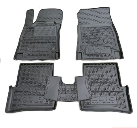 коврики салона Renault Clio IV 2012-> хетчбек борт 2,5см, с перемычкой