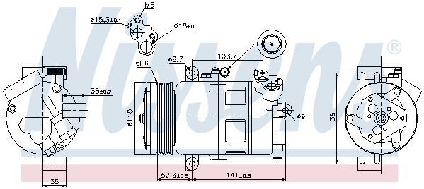 Компрессор BMW 3 E46(98-)316 i(+)[OE 64509182795]