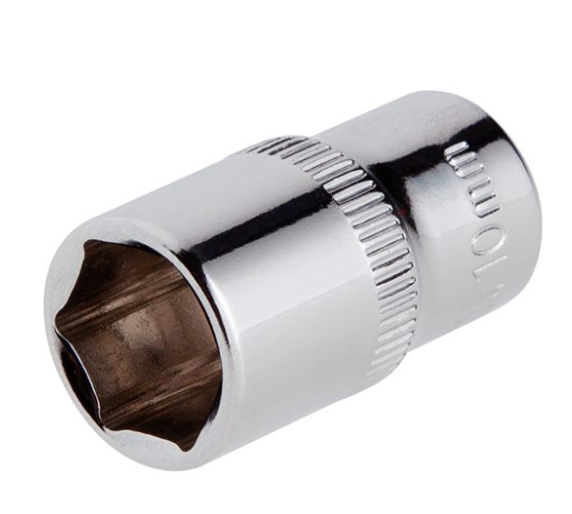 головка торцевая шестигранная 1/4" 10 мм CrV