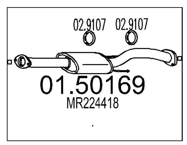 Средняя часть выхлопной системы (Резонатор)