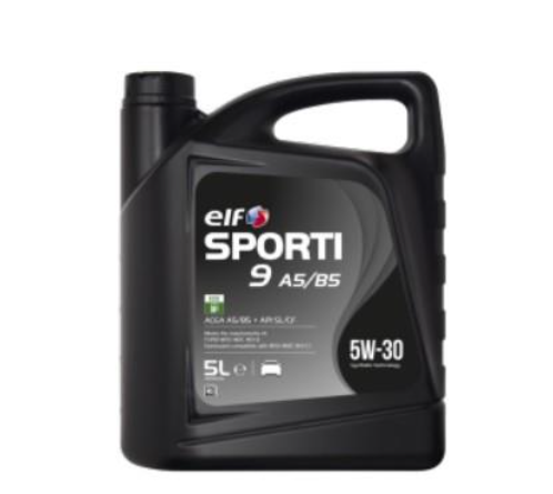 Моторна олива Elf Sporti 9 A5/B5 / 5W30 / 5л. / (ACEA A5/B5, API SL/CF, WSS-M2C 913-D )