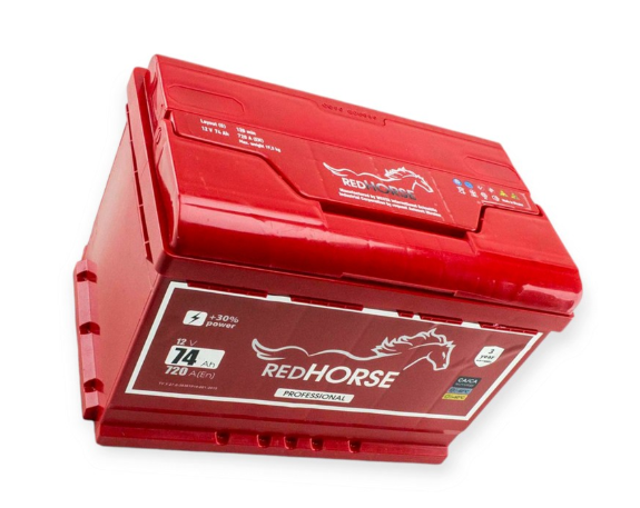 Аккумулятор Red Horse  74Ач 720А professional (L3) (0) Евро прав +