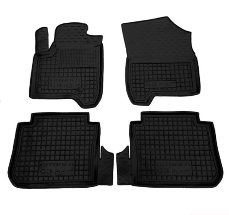 коврики салона Citroen С3 Picasso 2009-> борт 2,5см, с перемычкой