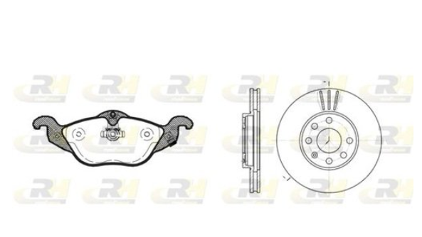 Гальмівний комплект (Диски RH 6572.10 + Колодки RH 2684.02)