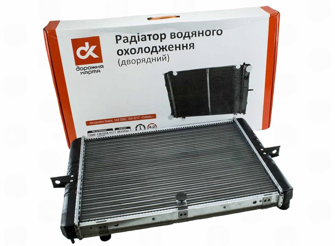 радиатор двиг. Газель 2хрядн. с\о алюм. (DK)