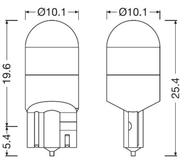 Лампа светодиодная БЦ 12-5 лазер. WHITE  1W 6000K OSRAM Premium 2825DWP-02B - зображення 3