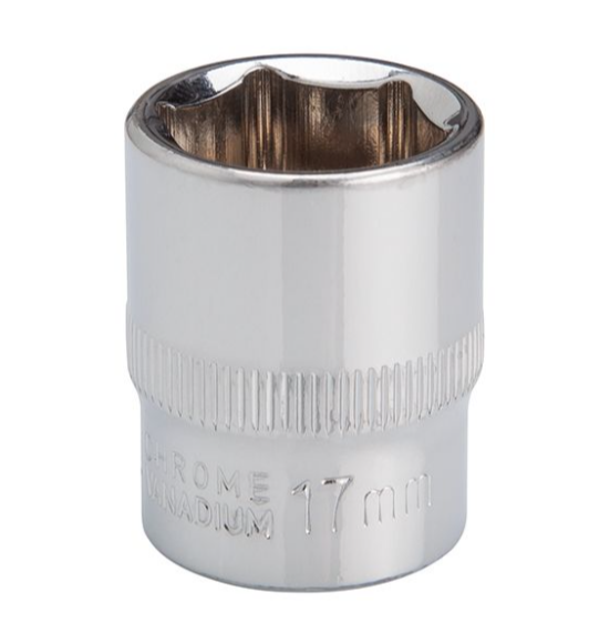 головка торцевая шестигранная 3/8"  17 мм CrV ET-0417 - зображення 2