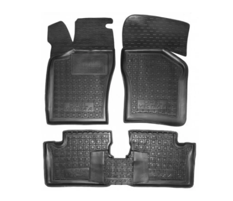 коврики салона Opel Vectra A 1988->, Kadet 1984->, Astra F 1981->  борт 2,5см, с перемычкой