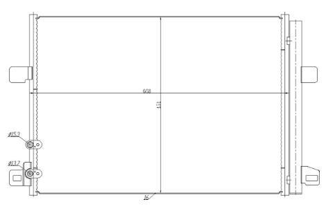 радиатор кондиционера VW Amarok 2.0/3.0i/D 10->  (HART)