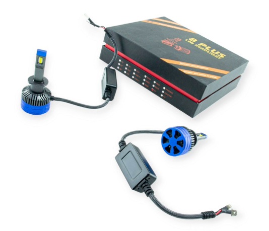 лампа LED H1 12V 8 PLUS 6500K 80W  радиатор + обманка