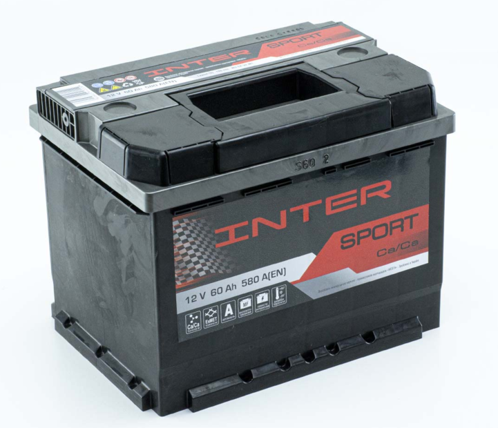 Аккумулятор  INTER  60Ач 580A SPORT (L2) (0) Евро правый +