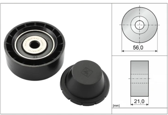 Паразитный/ведущий ролик, поликлиновый ремень.