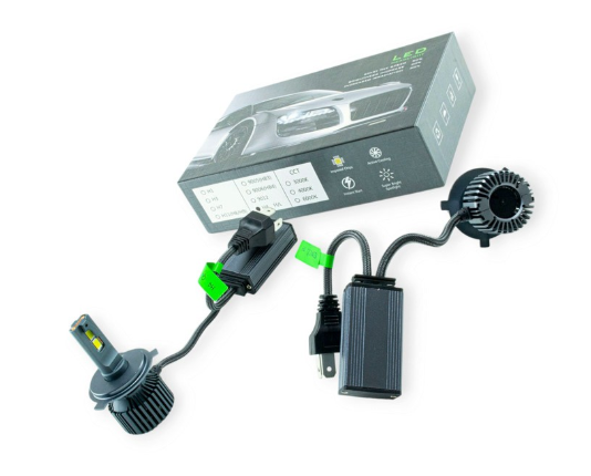 лампа LED H4 12V-24V GA675 6500K 50W радиатор+вентилятор+обманка