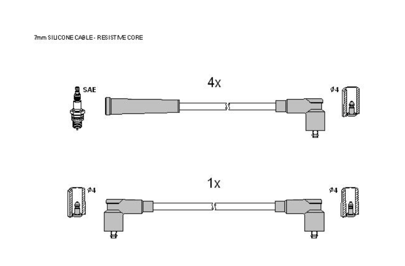 Комплект кабелiв запалювання