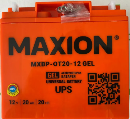 Аккумулятор 12V 20А SLA промышленный MAXION оранжевый