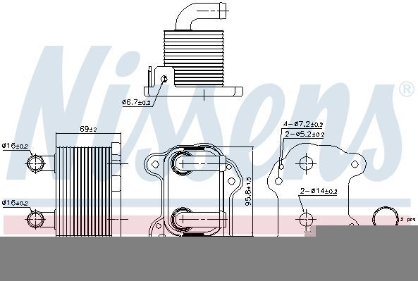 Радиатор масляный OPEL ASTRA H(04-) 1.7 CDTi