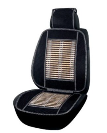 накидка на сиденье Elegant  массажный бамбук, сеточка 47х130см черный